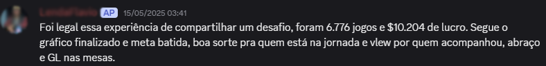 Depoimento Desafio 10K